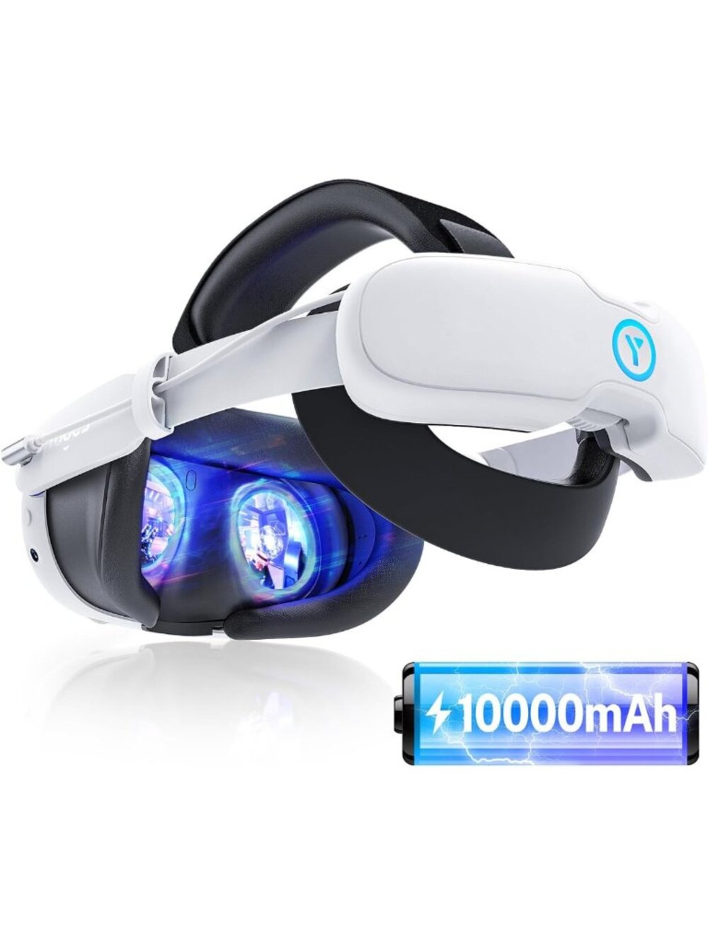 Rechargeable 10000mAh Battery Head Strap for VR Headset - Extend Playtime!